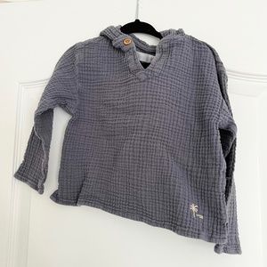 Zara, Long Sleeve Hoodie, Blue, 2-3Y